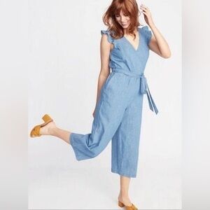 Old Navy Chambray Denim Utility Jumpsuit
